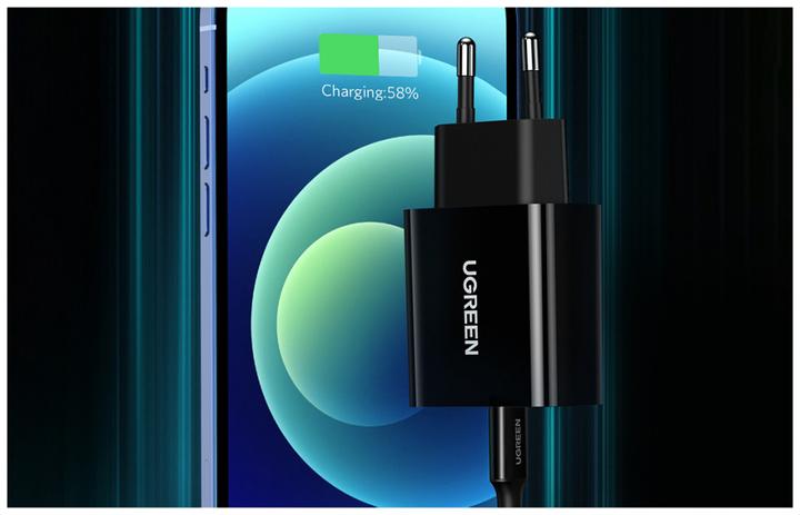 Image du produit Ugreen CD137 20W PD 3.0 USB-C wall charger IP - USB-C (20 W)