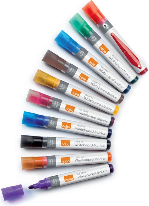 Nobo N-Marker Viscom 3mm 1915381 (assorted) 10 piece (Multicoloured, 3 mm, 10 x)