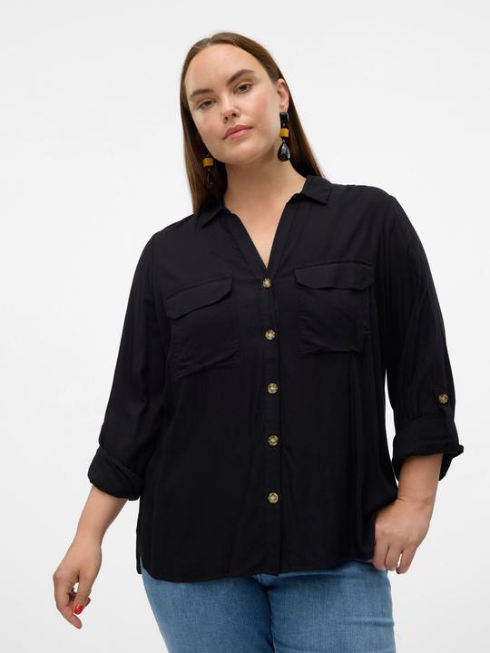 Produktbild Vero Moda Normal geschnitten Hemdkragen Curve Ärmel mit Umschlag Hemd Hemd (48)