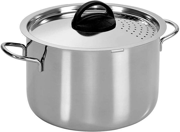Image du produit Barazzoni Pot à spaghettis pour un égouttage facile (22 cm, Casserole, Acier inoxydable)