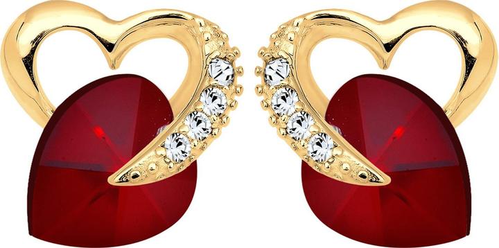 Immagine prodotto Elli Orecchini Cuore Amore Cristalli Argento 925 Miele (Argento 925, Cristallo di vetro)