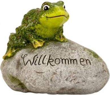 Produktbild Bekos Willkommen Dekostein mit lustigem Frosch