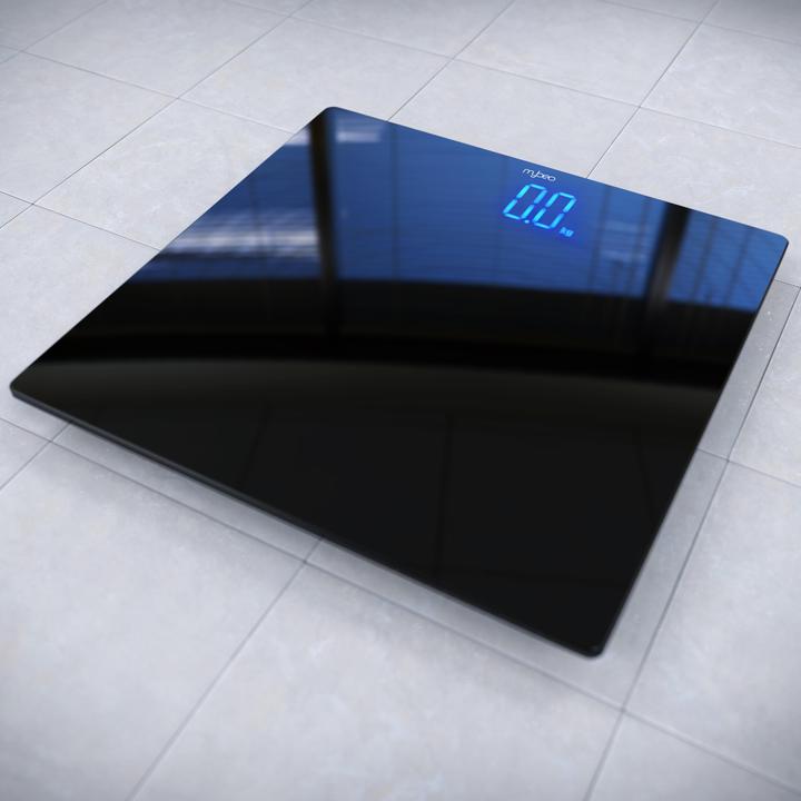 Produktbild Mybeo Personenwaage, Digital Glas Körperwaage mit 4xDMS Mess-Sensoren, max. 150kg (150 kg)