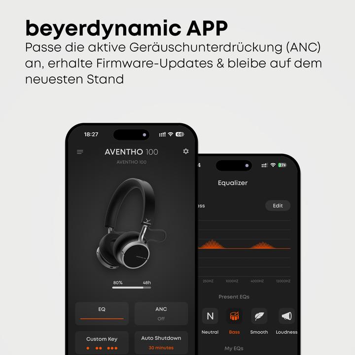 Actual product image Beyerdynamic True Wireless Ohrhörer Bluetooth On-Ear-Kopfhörer "AVENTHO 100", Creme (ANC, 60 h, Wireless)