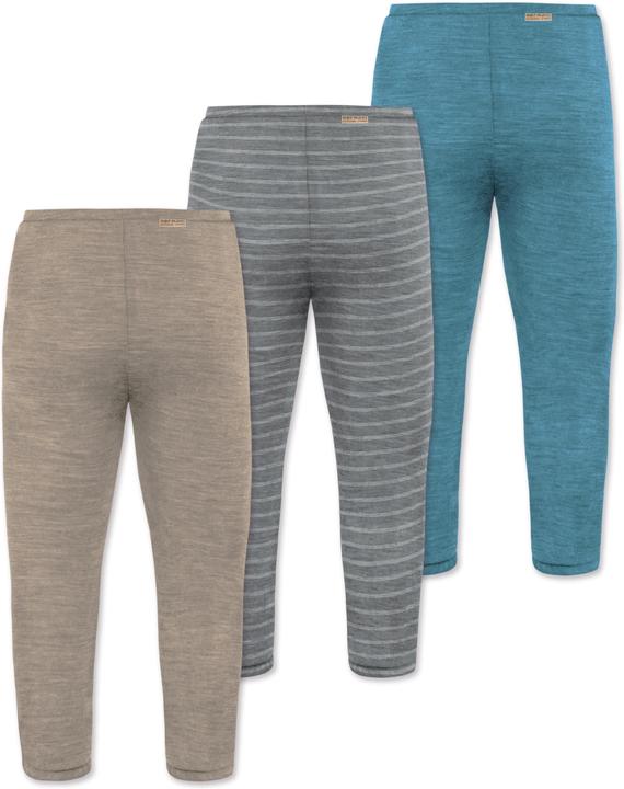 Actual product image Normani 3-pack baby merino pants with feet - 9543 (80)