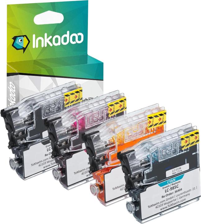 Image du produit Inkadoo Cartouches d'imprimante multipack compatibles avec Brother LC-985 VAL BP XXL contient 4x cartouches (M, C, Y, CF)
