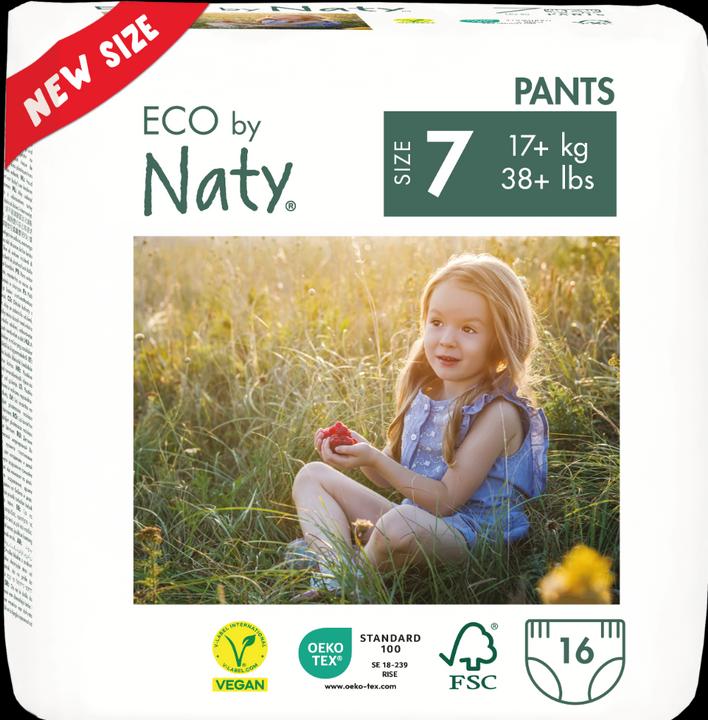 Actual product image Naty Bio-Windelhöschen (Size 7, Pack, 16 Piece)