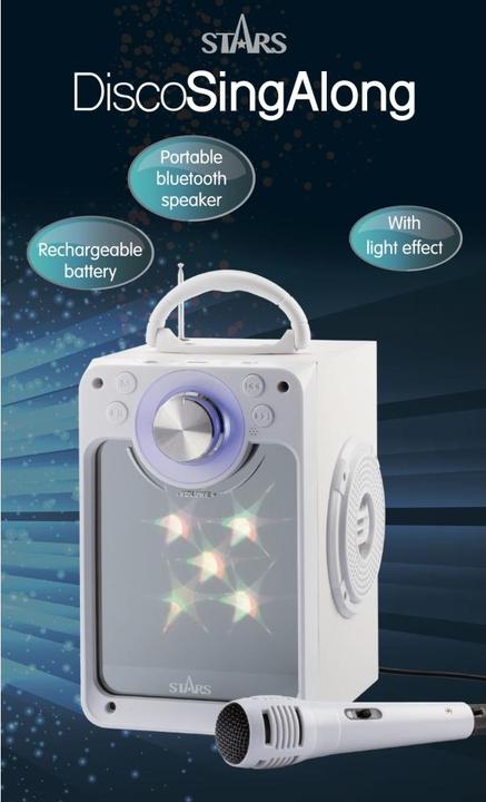 Produktbild Liniex Sterne – Karaoke-Maschine – Weiss (30218)