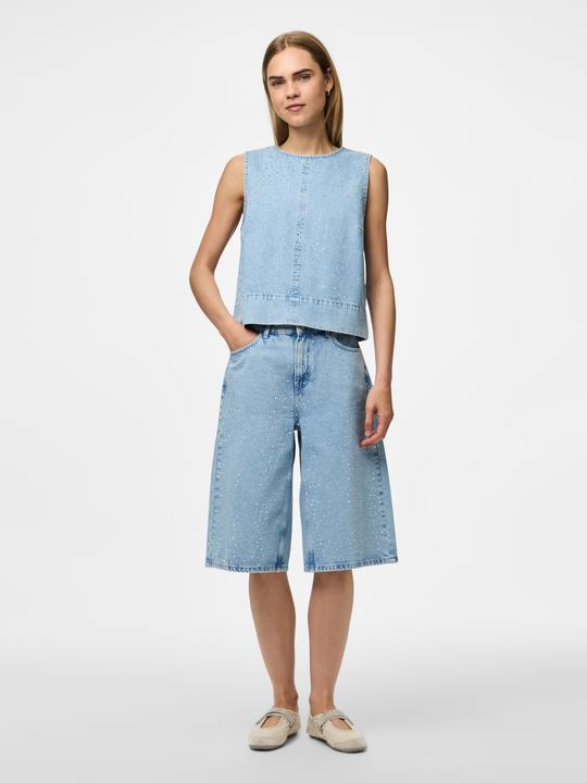 Actual product image Pieces PCNOEL MW STRASS LONG Jeansshorts (XS)
