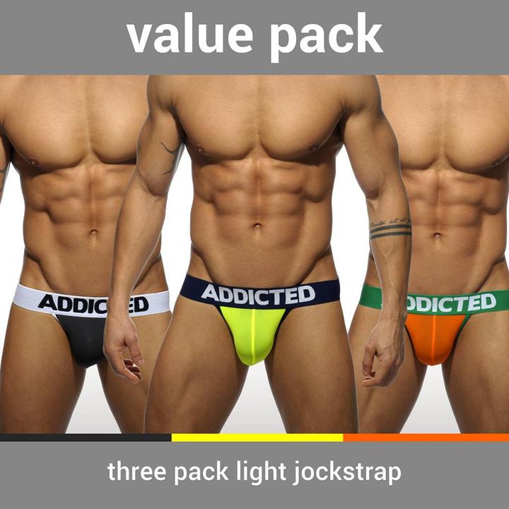 Produktbild Addicted Three Pack Light Jockstrap (M, 3er Pack)