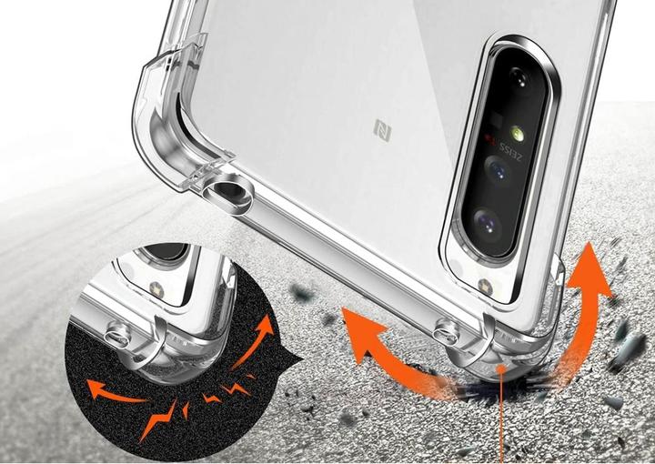 Produktbild Screenguard Sony Xperia 1 II Hülle Crystal Soft Airbag Bumper (Sony Xperia 1 II)