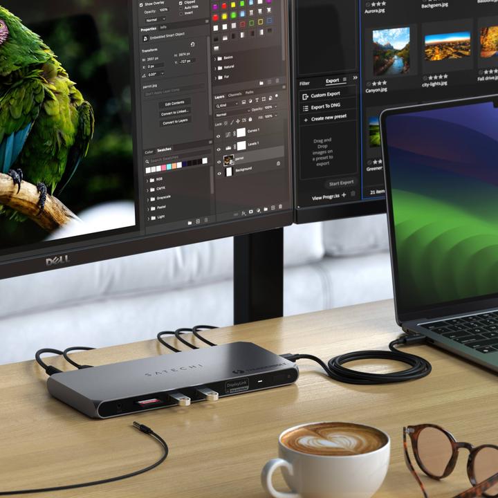 Actual product image Satechi Thunderbolt 4 Multi-Display Docking Station (Thunderbolt, 11 Ports)
