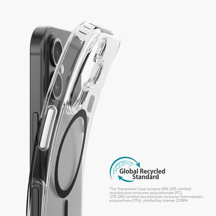 Immagine prodotto Vonmählen Cover posteriore trasparente iPhone 16 Nero (Apple iPhone 16)