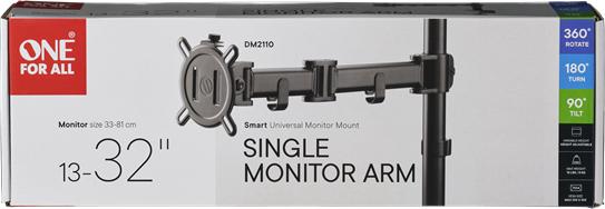 Produktbild One for All Monitor Halterung Smart Single Black DM 2110 (Tisch, 32.01")