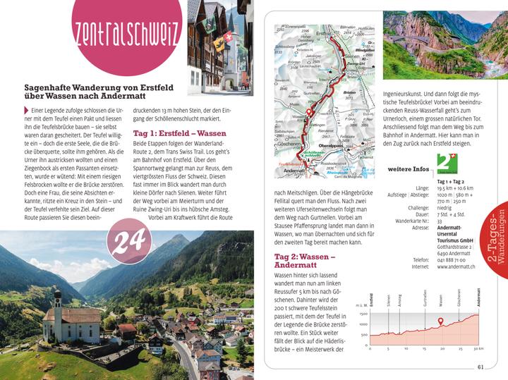 Produktbild Freizeitführer Erlebnis Schweiz 2-Tages-Touren (Deutsch, Hallwag Kümmerly+Frey AG, 2024)