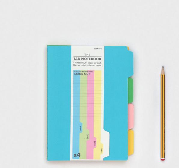 Actual product image Suck UK Tab Notebooks A5 Colourful (A5, Lined, Soft cover)