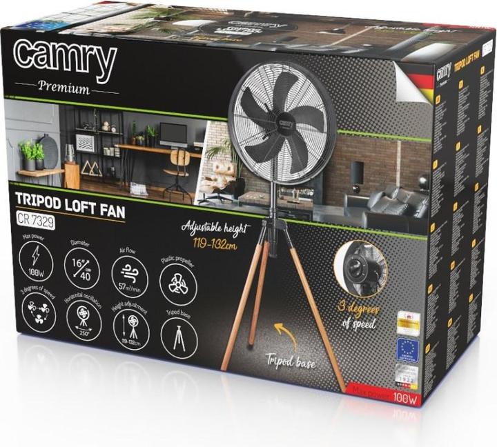 Produktbild Camry CR 7329 household fan Black, Pine (63 dB)