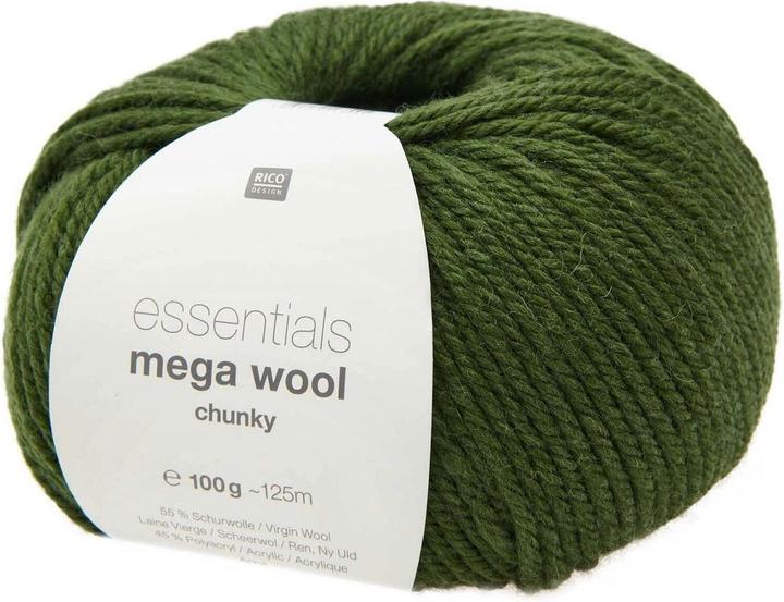Produktbild Rico Design Wolle Essentials Mega Wool chunky 100 g, Olivgrün (125 m)