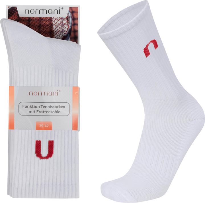 Actual product image Normani 4 function tennis socks with towelling sole - 9387 (pack of 4, 43 - 46)