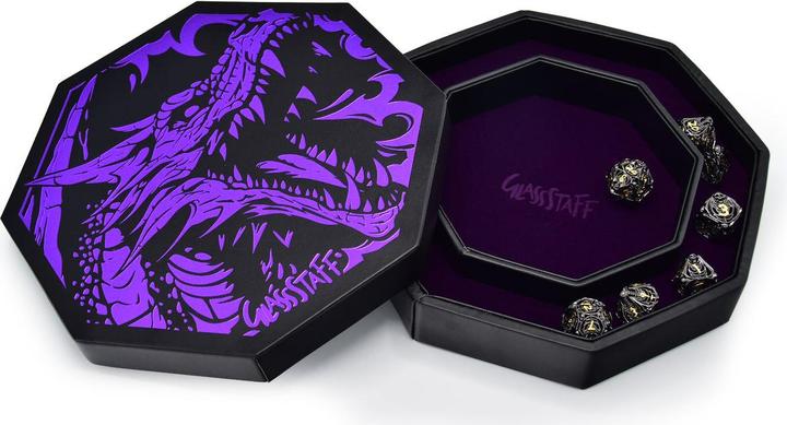 Glass Staff CritStones Arena Würfelteller Purple Dragon