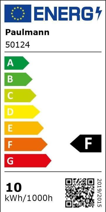 Etichetta energetica Paulmann Lampada per uso generale (E27, 9.30 W, 806 lm, 1 x, F)