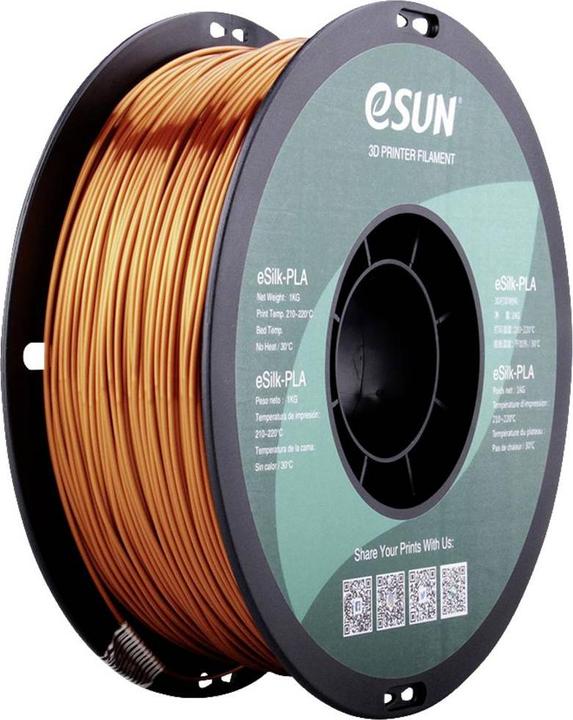 Actual product image eSUN eSilk-PLA Copper Filament PLA 1.75 mm 1 kg Copper (metallic) (PLA, 1.75 mm, 1000 g, Copper)