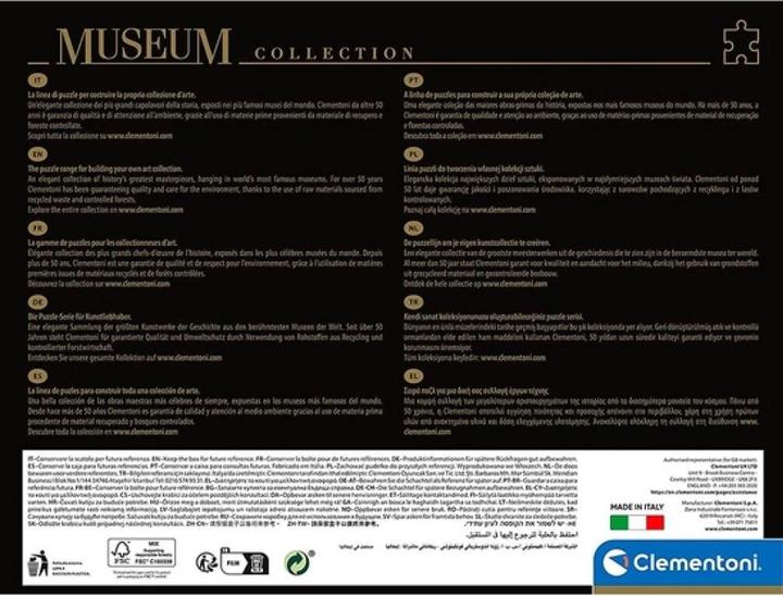 Voedingswaarden en ingrediënten Clementoni CLE Puzzel 1000 Museum Gauguin Femm.deTahiti 39762 (1000 onderdelen)