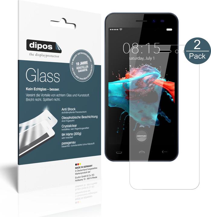 Immagine prodotto Dipos Pellicola Protettiva Anti-Shock (2 Pezzo/i, Homtom HT16)