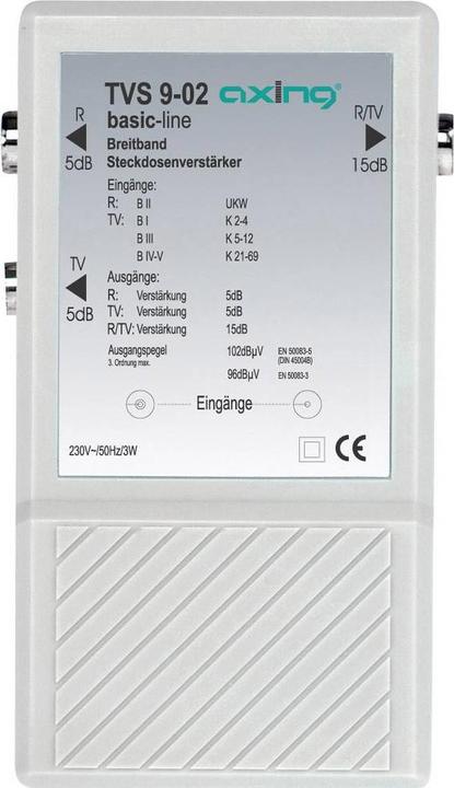 Produktbild Axing TVS 9-02 TV-Signalverstärker 47 (Originalfernbedienung)