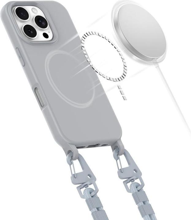 Actual product image Tech-Protect MagNecklace MagSafe Case with Lanyard for iPhone 16 Pro Max - Gray (Apple iPhone 16 Pro Max)