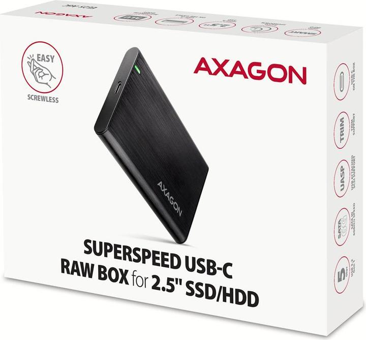 Image du produit Axagon EE25-A6C Boîtier externe pour disque dur USB-C 3.2 - SATA 6G 2.5 (2.5")