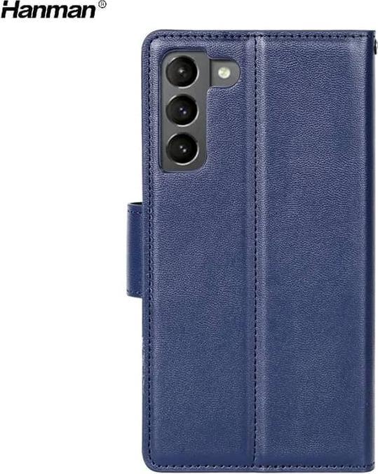Image du produit Hanman Samsung Galaxy S8 - Mill Flip Case avec 3 emplacements pour cartes, bleu foncé (Samsung Galaxy S8)