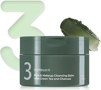 Image du produit Numbuzin No.3 Pore & Makeup Cleansing Balm with Green Tea and Charcoal (Chiffons de nettoyage)