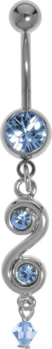 Bijouteria Bauchpiercing (Acrylglas, Chirurgenstahl 316L, Kristall, Messing rhodiniert)