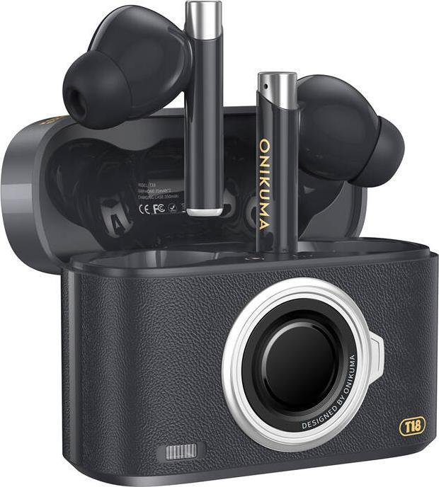 Actual product image Onikuma T18 in-ear headphones (black) (18 h, Wireless)