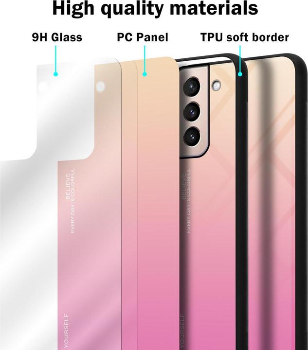 Immagine prodotto Cadorabo Copertura in vetro TPU 2 colori (Samsung Galaxy S21+)