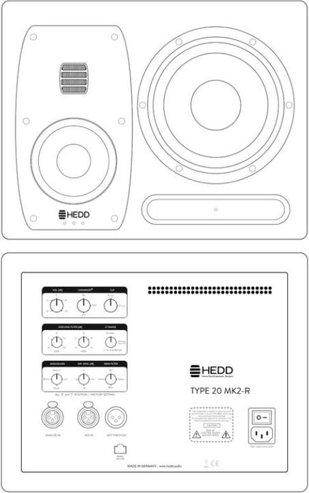 Produktbild Hedd Type 20 MK2 Left actieve studiomonitor (per stuk) (Aktiv, 1 Stk.)