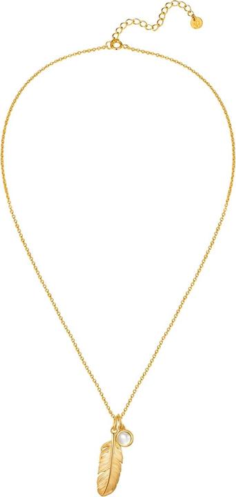 Immagine prodotto Glanzstücke München Collana da donna con piume in argento - 35056 (Argento, 40 - 45 cm)