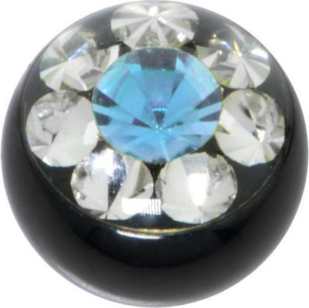 Immagine prodotto Bijouteria Chiusura piercing (Cristallo premium, Acciaio chirurgico 316L, Rivestimento PVD (nero))