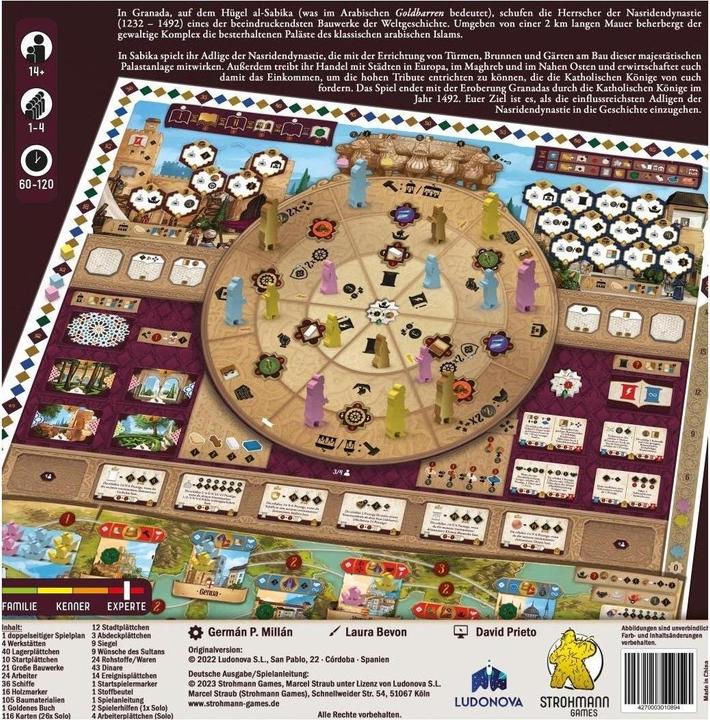Immagine prodotto Strohmann Games Sabika, gioco da tavolo, per 1-4 giocatori, da 14 anni (edizione DE) (Tedesco)