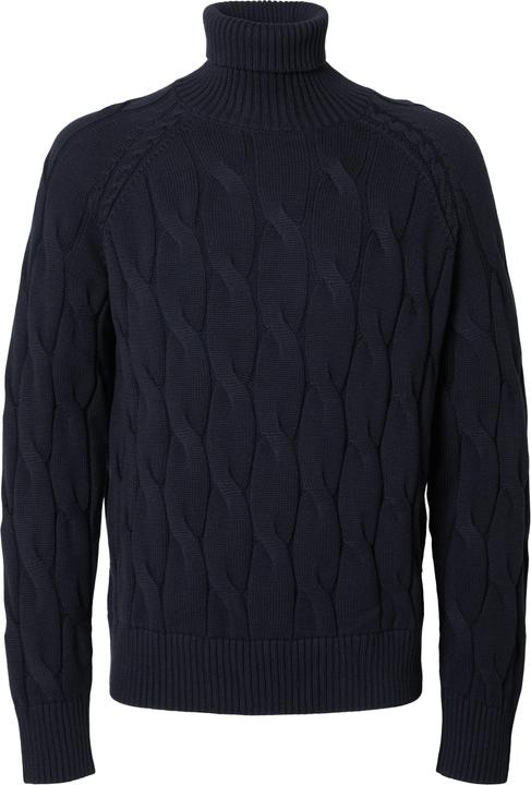 Selected Homme Slhcallo Ls Knit Relaxed Cable Roll Neck (S)