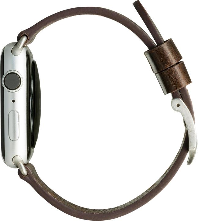 Immagine prodotto dbramante1928 Bornholm - Cinturino per orologio 44mm - Marrone scuro/Argento (44 mm, Cuoio)
