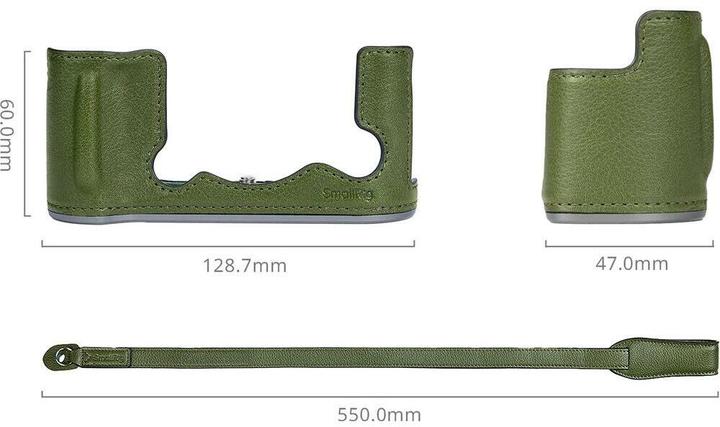 Actual product image SmallRig 4711 Leather Half Case Kit for X T50 (Green) (Kamera Bereitschaftstasche, 1.26 l)