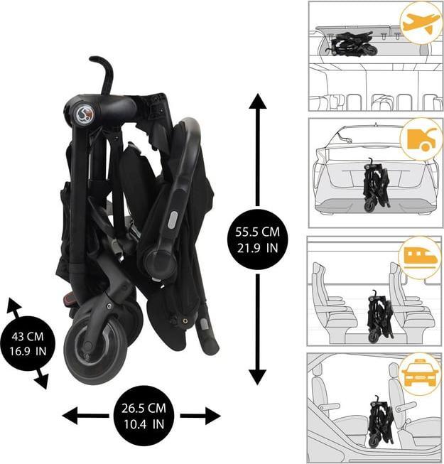 Produktbild Besttoy Reise-Kinderwagen Traveller - Schwarz
