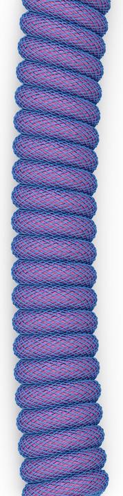 Actual product image Glorious GMMK Coiled Cable Nebula, coiled cable, USB-C/USB-A - purple/silver