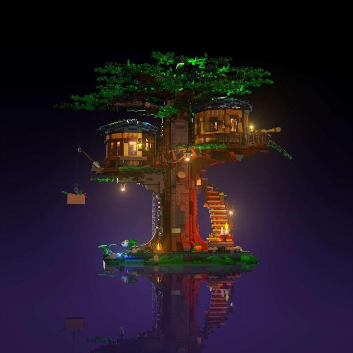 Actual product image Light my bricks LMB 2.0 LEGO® 21318# Tree Hous Light Kit