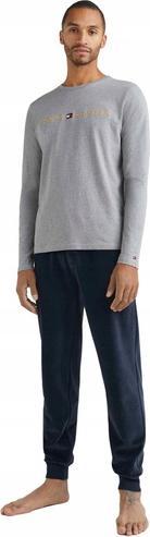 Immagine prodotto Tommy Hilfiger Maglietta Cn Ls Tee Logo Gold Uomo, Grigio medio, L (L)
