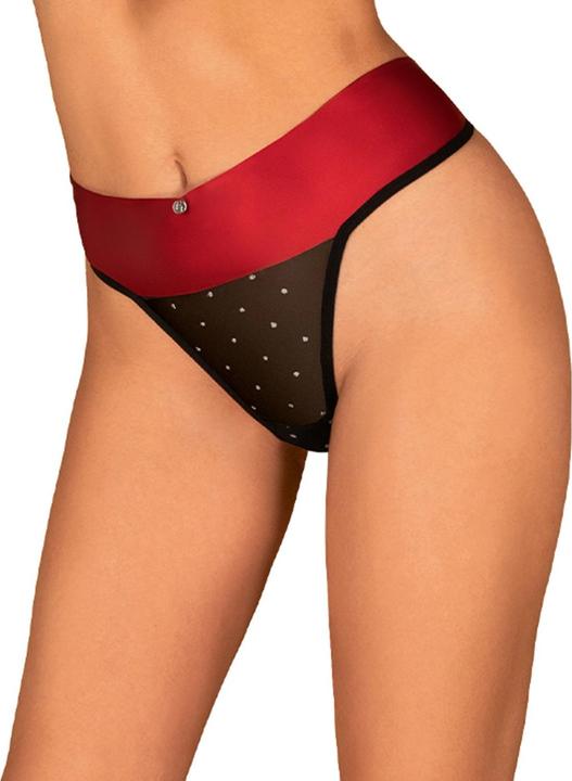 Image du produit Obsessive String avec noeud sexy - Noir/Rouge (L)