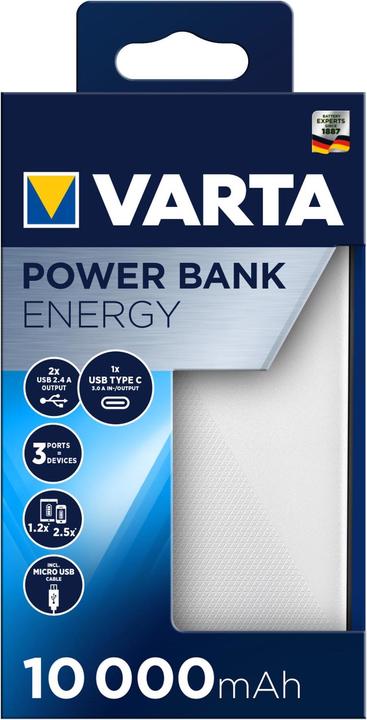 Productafbeelding Varta Energy (10000 mAh, 15 W, 37 Wh)