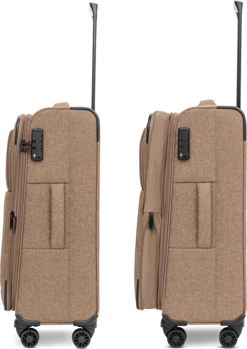 Immagine prodotto Redolz Essentials 12 THREE SET Set di valigie a 4 ruote Set di valigie a 3 pezzi con piega elastica (201 l, XL (da 115l))